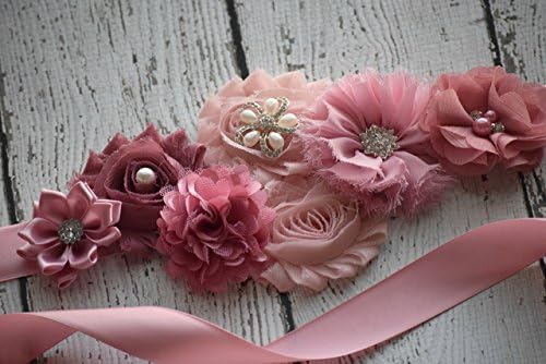 Maternity Sash, classic mauve Sash #3, flower Belt, maternity sash, wedding sash , flower girl sash belt