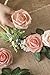 Ling's moment Roses Artificial Flowers for DIY Wedding Bouquets Centerpieces Bridal Shower Party Home Decorations (Shimmer Blush & Peach, 50pcs Regular 3