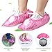 Airsspu Disposable Shoe Covers 50 Pairs Non-woven Shoes Cover Booties Shoe Covers Dust-Proof and Non-Slip Durable(50 Pairs Pink)