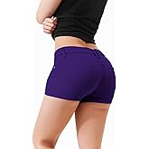 Hybrid & Company Womens Super Comfy 3 inch Inseam Butt Lifting Stretch Twill/Denim Shorts