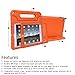 HDE Case for iPad 9.7-inch 2018/2017 Kids Shockproof Bumper Hard Cover Handle Stand with Built in Screen Protector for New Apple Education iPad 9.7 Inch (6th Gen) / 5th Generation iPad 9.7 - Orange