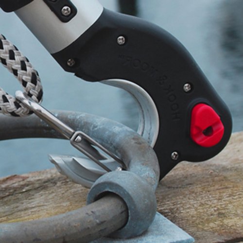 Hook & Moor Boat Hook 2m/6.5ft Fixed for Easy Boat Mooring Cleat Ring