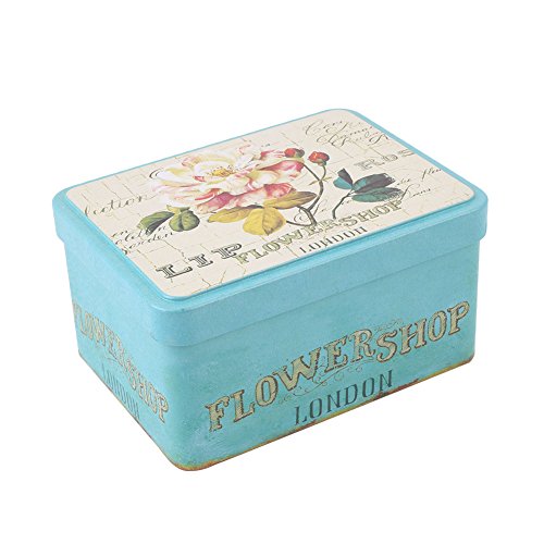 Kicode Graffiti Retro Tinplate Jewelry Tea Candy Gift Box Storage Jars With Lid Tea Coffee Candy