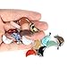 ALEXCRAFT 14 PCS Crescent Moon Stone Charms for Jewelry Making Healing Crystal Pendant Charm Chakra Reiki Stones Bulk for Necklace Earrings Bracelets Jewelry Making
