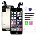 Nroech for iPhone 5C Screen Replacement Black with Home Button and Camera Full Assembly - 5C LCD Display Touch Digitizer - Repair Tools Kit and Tempered Glass Screen Protector