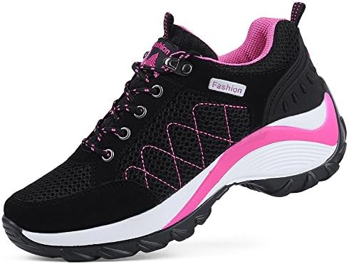 Zenobia Hiking Shoes For Women Mesh Breathable Comfortable Outdoor Trekking Womens Fashion Sneakers (877black42)