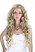 Kalyss Long Curly Blonde Wigs for Women Heat Resistant Wavy Synthetic Fiber Cosplay Costume Full Hair Wig For Women,24 inches 0.66lb