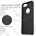 Silicone Apple iPhone 7 Case, Soft, Slim Fit (Black Color) ROKIO [ Liquid Silicone Gel Rubber Case ] Built-in metal Plate, Hard Back Cover (4.7 Inch)