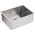 KOHLER K-5286-NA Strive 24 X 18-1/4 X 9-5/16-Inch Under-Mount Single Bowl Kitchen Sink with Basin -Rack, Stainless Steel, 1-Pack