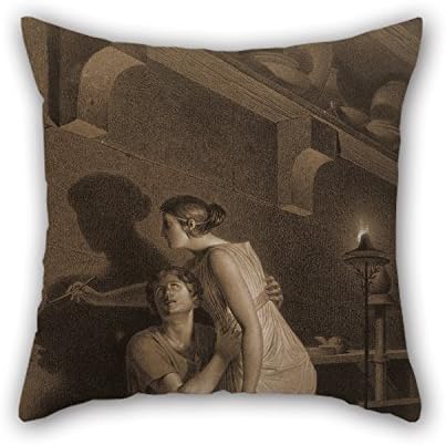 Oil Painting Joseph-Beno?t Suv?e (Belgian - The Invention Of Drawing (recto); Sketch Of Lower Leg Bones Of Human Skeleton (verso) Cushion Covers 18 X 18 Inches / 45 By 45 Cm Best Choice For Dinn