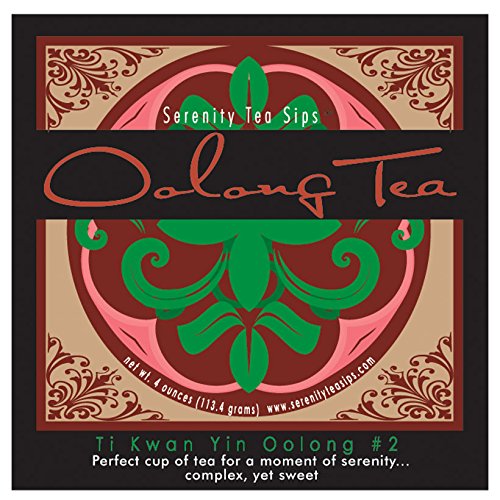 Serenity Tea Sips Ti Kwan Yin Oolong #2 - 4 oz. Complex and sweet loose leaf oolong