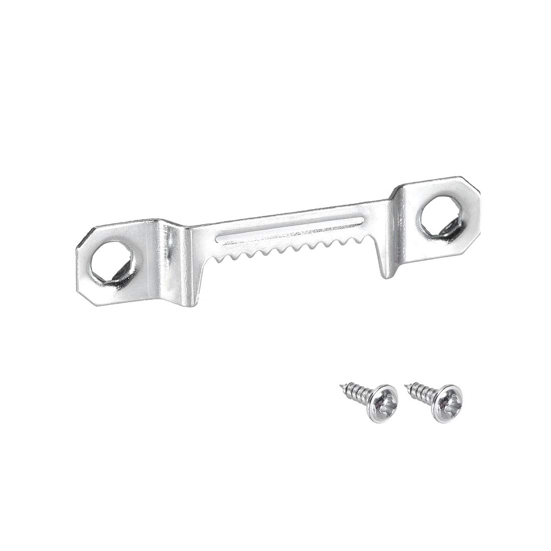 sourcing map Picture Hangers, 43mm Double Hole with Screws for Frame Hanging, 20 Pcs