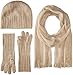 Calvin Klein Women's One Size Three-Piece Hat, Scarf and Flip Tip Glove Set