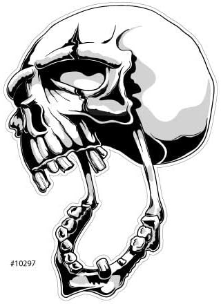 # 10551 Skull Sticker Decal for Car Bumper, Motorcycles, Windows, Laptops, Walls and More (6")