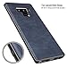 SALAWAT Compatible with Galaxy Note 9 Case Slim PU Leather Vintage Shockproof Phone Cover Lightweight Premium Soft TPU Bumper Hard PC Hybrid Protective Case for Galaxy Note 9 (Blue)