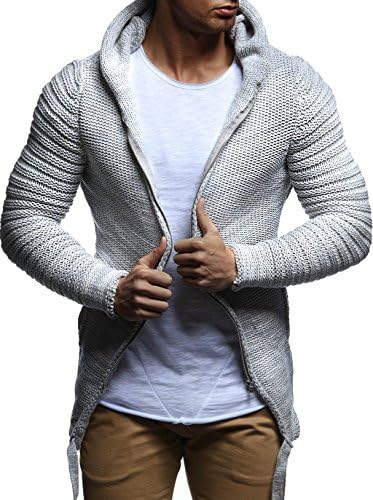 Men Cardigan Jacket Hood LN-20741