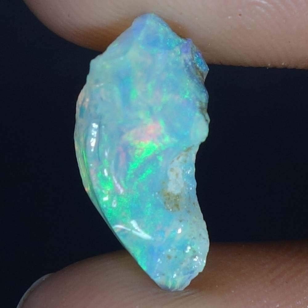 LARA GEMS STONES AND JEWELLERS 3.05Cts Natural Ethiopian Crystal Black Opal Play of Color Rough Specimen