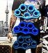 Finger Stretcher Hand Resistance Band 6 Pieces (2 light blue, 2 blue, 2 navy) for Finger exercise, Progressive Hand Therapy, Strengthen Fingers, Helps Relieve Joint Pain … (6pcs Blue)