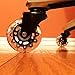 Office Addiction (Set of 5) Office Chair Replacement Wheels – Hardwood Safe 2.5-Inch Wheels – Ball Bearing Swivels – Floor Safe Design – Black/Clear
