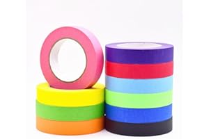 Zerodeko 8pcs DIY Decorative Washi Tape Set, Colorful Masking Tape for Scrapbook, Journals, and Crafting,