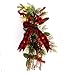 Lighted Bannister Christmas Swag - Indoor Home Decoration - Red