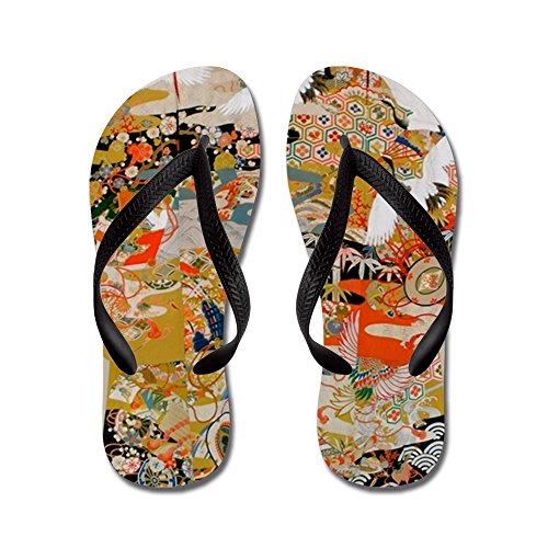 CafePress - LUXURIOUS ANTIQUE JAPANESE KIMONO FOR F - Flip Flops, Funny Thong Sandals, Beach Sandals