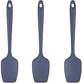 U-Taste Silicone Spoon Spatula Set, 600ºF High Heat Resistant Food Grade Flexible Rubber Scraper, Cooking Mixing Baking Kitchen Utensils Set of 3 (Midnight Blue)