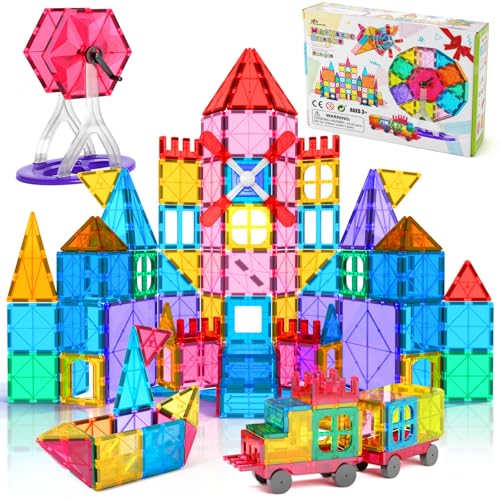 Jasonwell Magnetic Tiles Building Blocks Set