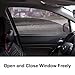 AURSINC Car Side Window Sun Shade, Breathable Mesh Sun Shield with Sunlight Protection Reduce Cold Wind Fit for Cars and SUVs -4 Packs