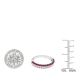 Dazzlingrock Collection 18K Round Lab Created Ruby