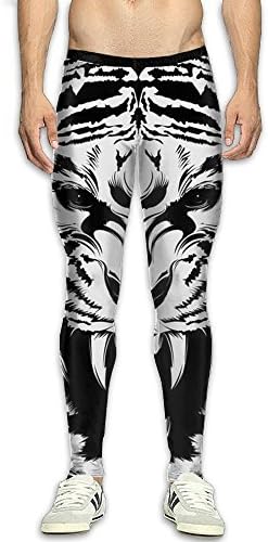 GUOJJPOP Men's Tiger Totem Joggers Body Building Slim Fit Tight Workout Sweat Pants
