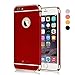 iPhone 6S Case, VANSIN 3 in 1 Ultra Thin and Slim Hard Case Coated Non Slip Matte Surface with Electroplate Frame for Apple iPhone 6 (2014) and iPhone 6s (4.7'')(2015) - Red