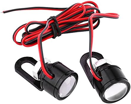 Anauto 2pcs Universal LED Motorcycle Bike Handlebar Rear Mirror Light DRL Driving Fog Lamp(White)
