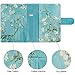 WALNEW Passport Holder Cover Case Travelling Passport Cards Carrier Wallet Case, Tree and Flowers
