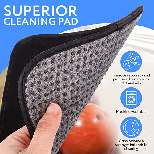 (2 Pack) 10 x 8 Inches Bowling Ball Towel Microfiber Bowling Shammy