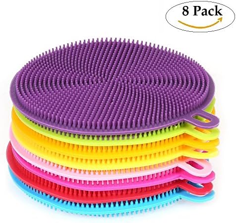 Silicone Sponge Food Grade Dish Washing Kitchen Sponge Brush Dish Scrubber Household Cleaning Sponges Brushes by CLOVERHOME