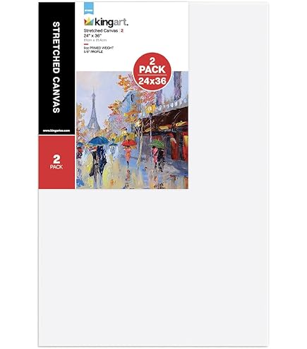 MASTERPIECE Monet Pro 1.5" Deep Stretched Canvas – 42x50 Inches, 14 Oz Heavy Cotton, Double Primed For Oil/Acrylic