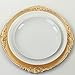 Koyal Wholesale Vintage Charger Plate, Gold (Pack of 4)