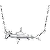 Shusukue 925 Sterling Silver Womens Animal Necklace Bear Paw Print/Orca/Sea Turtle/Owl/Crow/Highland Cow Pendant for Women Men Christmas Jewelry Gift