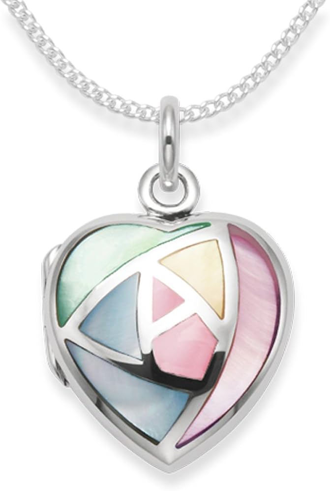 mother of pearl locket necklace