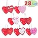 JOYIN 28 Pack Kids Valentines Gift Cards with Valentines Hearts for Filling Specific Treats, Valentine’s Day Party Favor, Classroom Exchange Party Favor