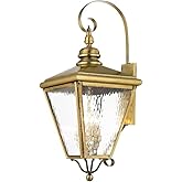 Livex 2036-01 Transitional Four Light Outdoor Wall Lantern from Cambridge Collection Finish, Antique Brass