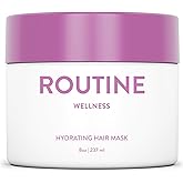 Routine Wellness Deep Conditioning Hair Mask - Bring Dry, Damaged Hair Back to Life – Hydrating Repair Treatment that Moisturizes, Strengthens & Adds Volume – Rose Hips 8oz