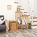 SONGMICS Bamboo Plant Stand, Flower Shelf, Display Rack, Adjustable Shelving Unit for Balcony, Bathroom, Living Room, Yard, Garden, Indoor, Outdoor, Natural UBCB92NLthumb 2