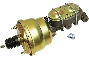 DEMOTOR PERFORMANCE Universal 7" Dual Diaphragm Zinc Brake Booster & GM Corvette Style Cast Iron Master Cylinder