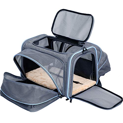 Petsfit Expandable Large Cat Carrier Small Dog Carriers, Airline