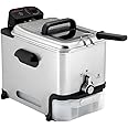T-fal 3.5L Deep Fryer with Oil Filtration System: 1700W Stainless Steel Fryer, Dishwasher Safe Parts, Digital Timer, Adjustab