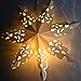 Paper Snowflake Lantern Decoration (Winter White 7-Point Snowflake Luminary) - Perfect for Winter Weddings, Christmas Holiday, Frozen Birthday Party & Home Decor