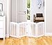 PAWLAND Wooden Freestanding Foldable Pet Gate for Dogs (24