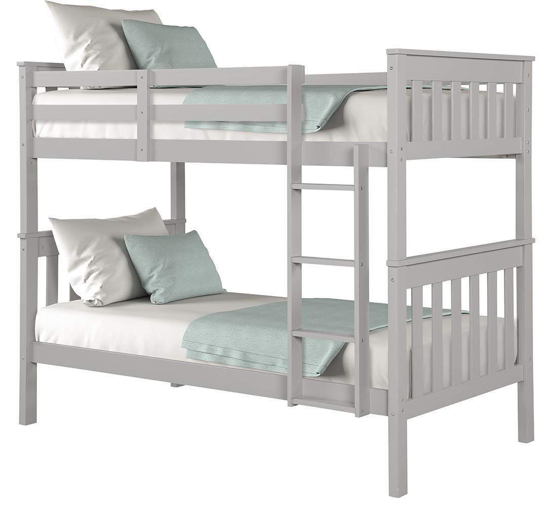 Photo 1 of Angel Line Brandon Twin Over Twin Bunk Bed, Gray